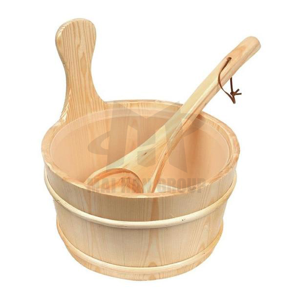 Xô gáo gỗ phòng xông hơi khô